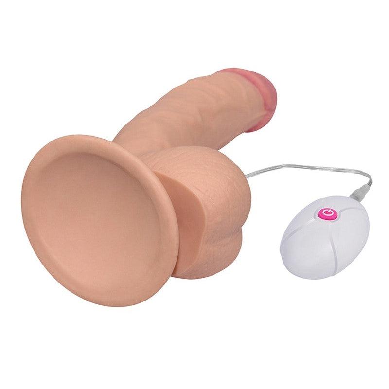 Lovetoy - Vibrerende Dildo The Ultra Soft Dude Van superzacht materiaal-Erotiekvoordeel.nl