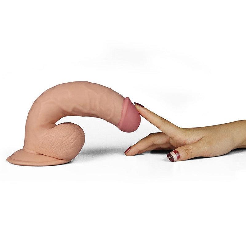 Lovetoy - Vibrerende Dildo The Ultra Soft Dude Van superzacht materiaal-Erotiekvoordeel.nl