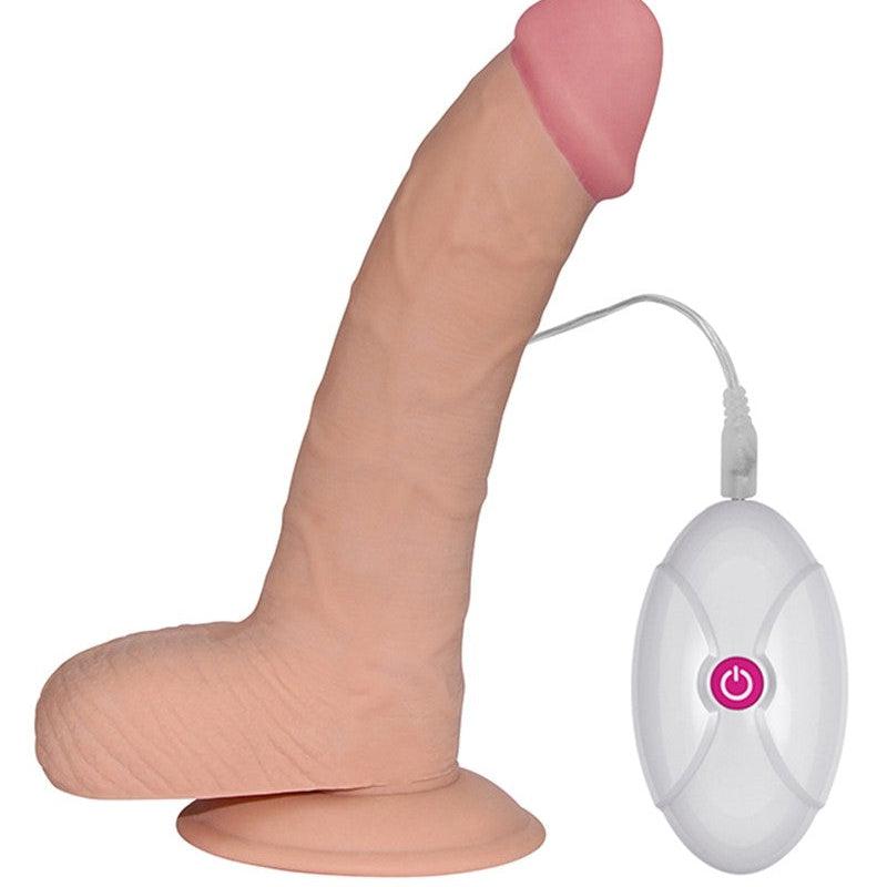 Lovetoy - Vibrerende Dildo The Ultra Soft Dude Van superzacht materiaal-Erotiekvoordeel.nl