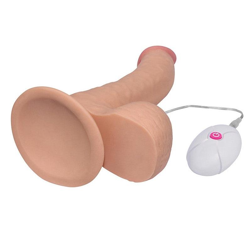 Lovetoy - Vibrerende Dildo The Ultra Soft Dude Van superzacht materiaal-Erotiekvoordeel.nl