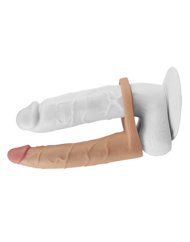 Lovetoy - Voorbinddildo Voor Dubbele Penetratie - Ultrasoft Double - 18 cm-Erotiekvoordeel.nl