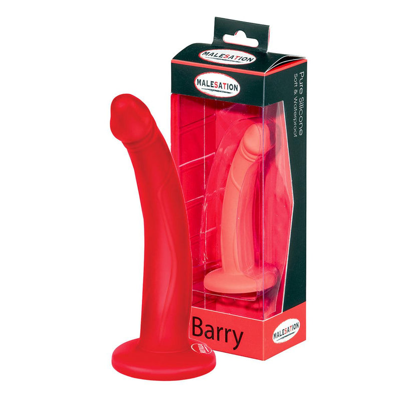 Malesation- Anaal Dildo - Barry 12,5 x 2,2 cm - Rood - Siliconen-Erotiekvoordeel.nl