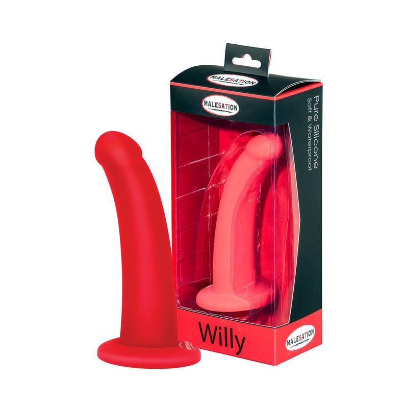 Malesation Anaal Dildo WILLY 15,5 x 3 cm - Rood-Erotiekvoordeel.nl