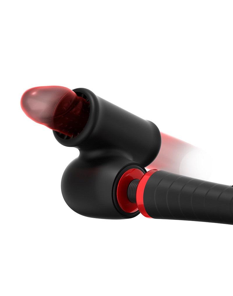 Man.Wand Extreme Powerwand Masturbator En Wand Vibrator Met opzetstukken - Zwart-Erotiekvoordeel.nl