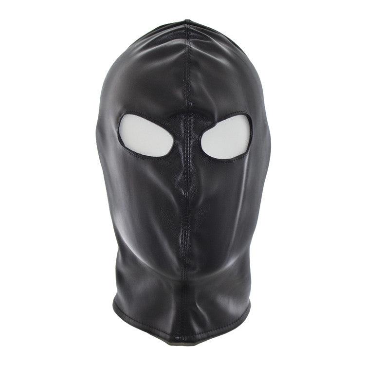 Masker Met ooggaten Van kunstleer - Zwart-Erotiekvoordeel.nl