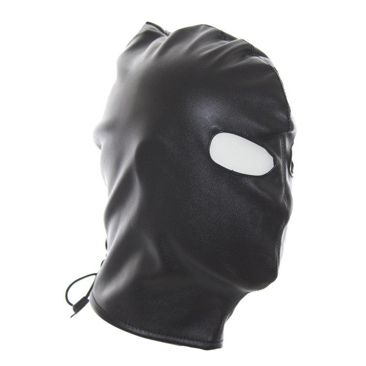 Masker Met ooggaten Van kunstleer - Zwart-Erotiekvoordeel.nl