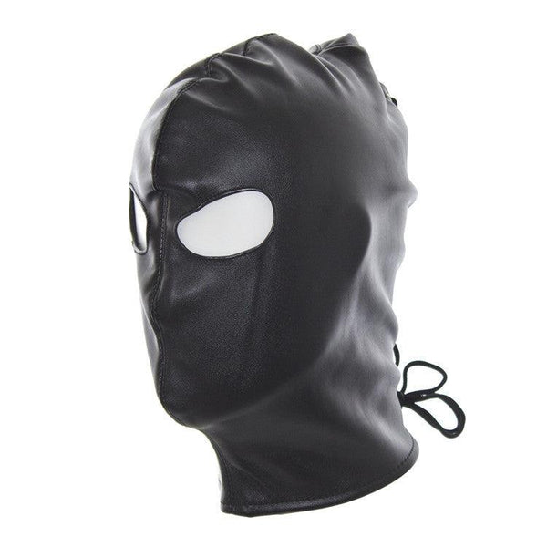 Masker Met ooggaten Van kunstleer - Zwart-Erotiekvoordeel.nl