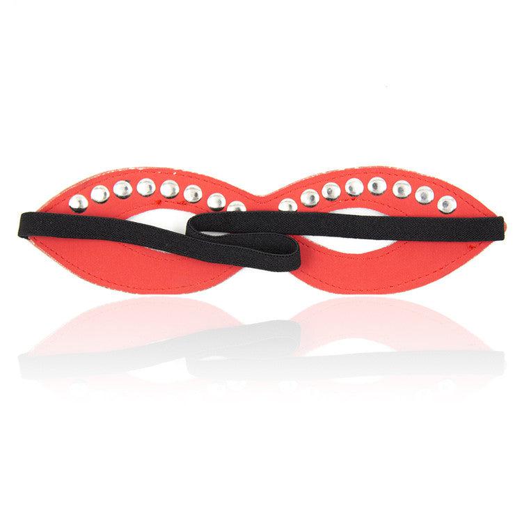 Masker Met Studs - Rood-Erotiekvoordeel.nl