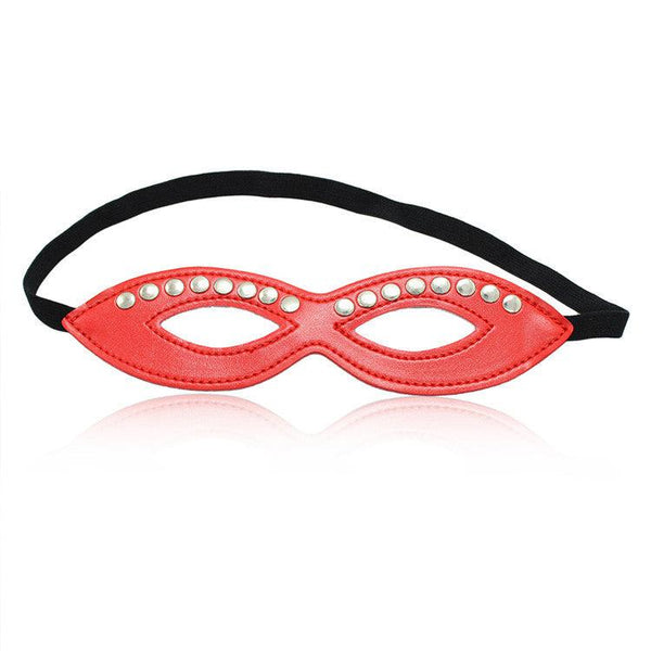 Masker Met Studs - Rood-Erotiekvoordeel.nl