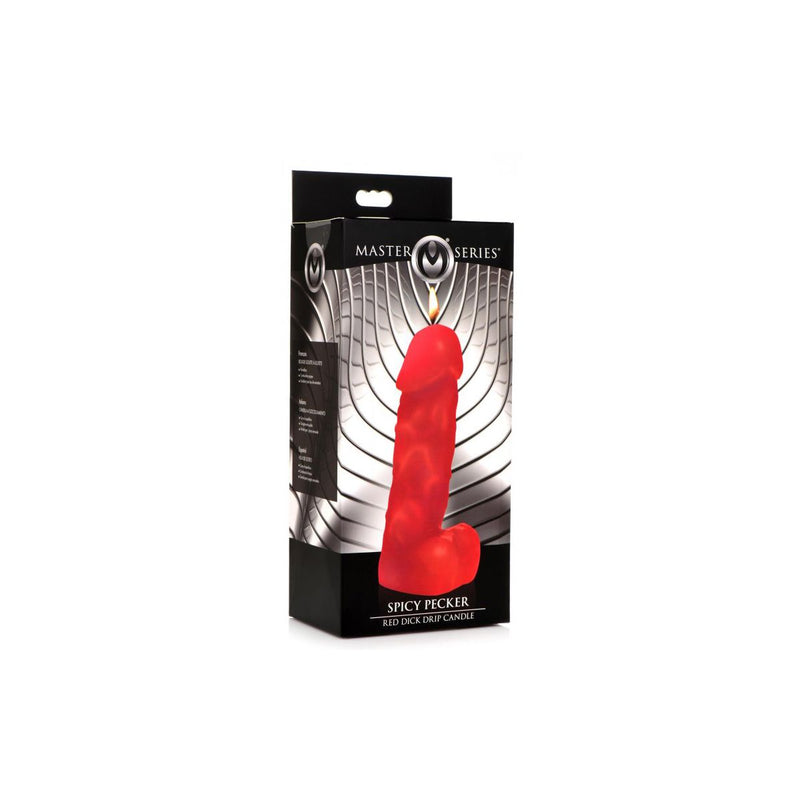 Master Series - Dark Pecker Dick Drip - Wax Play - BDSM Kaars - Rood-Erotiekvoordeel.nl