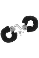 Metalen handboeien Met Zwart bont-Erotiekvoordeel.nl