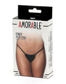 Micro String kunstleer - Zwart-Erotiekvoordeel.nl