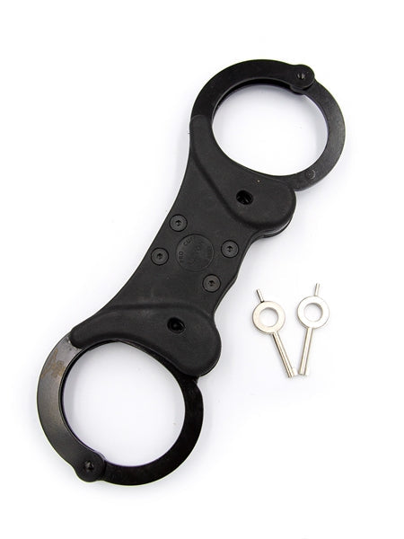 Mister B Cuff Double Lock Rigid Steel Politiehandboeien - Zwart-Erotiekvoordeel.nl