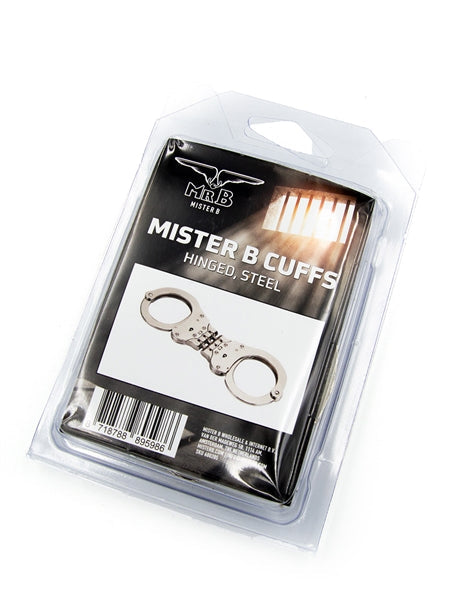 Mister B Cuff Hinged Scharnierende Politiehandboeien - Zilver-Erotiekvoordeel.nl