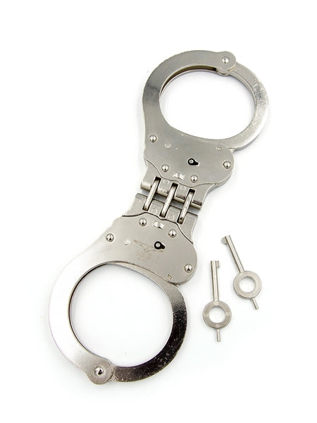 Mister B Cuff Hinged Scharnierende Politiehandboeien - Zilver-Erotiekvoordeel.nl