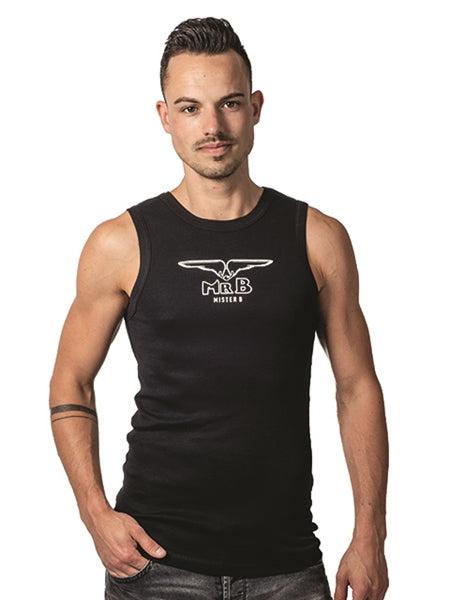 Mister B - T Shirt - Tanktop Shirt - Zwart - Maat L-Erotiekvoordeel.nl