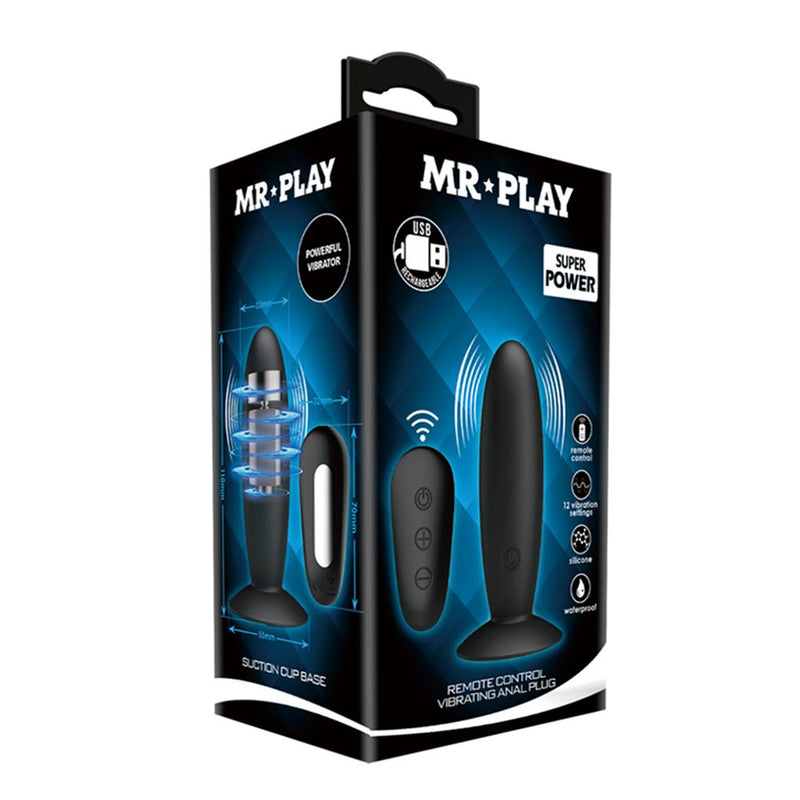 Mr. Play Vibrerende En oplaadbare anaal plug - Modern uitgevoerde buttplug-Erotiekvoordeel.nl