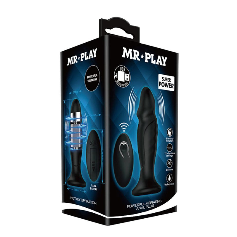 Mr. Play Vibrerende oplaadbare anaal plug Met Afstandsbediening - P-Shape-Erotiekvoordeel.nl