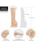Naked Addiction - Roterende En Vibrerende Siliconen Dildo Met Zuignap 21,5 cm-Erotiekvoordeel.nl