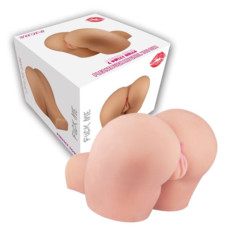 Perfect Toys - Mega Masturbator - Large Double Hole L Van bijna 10 kg! - Lichte Huidskleur-Erotiekvoordeel.nl