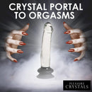 Pleasure Crystals - Glazen Dildo Met Siliconen Basis - 19 cm x 3.8 cm - Transparant-Erotiekvoordeel.nl