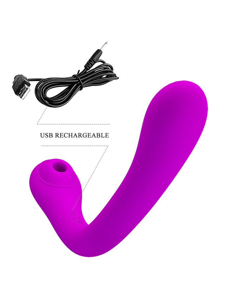 Pretty Love - Alex - G-Spot + Clitoris Vibrator - Met luchtdruk stimulatie - Roze-Erotiekvoordeel.nl