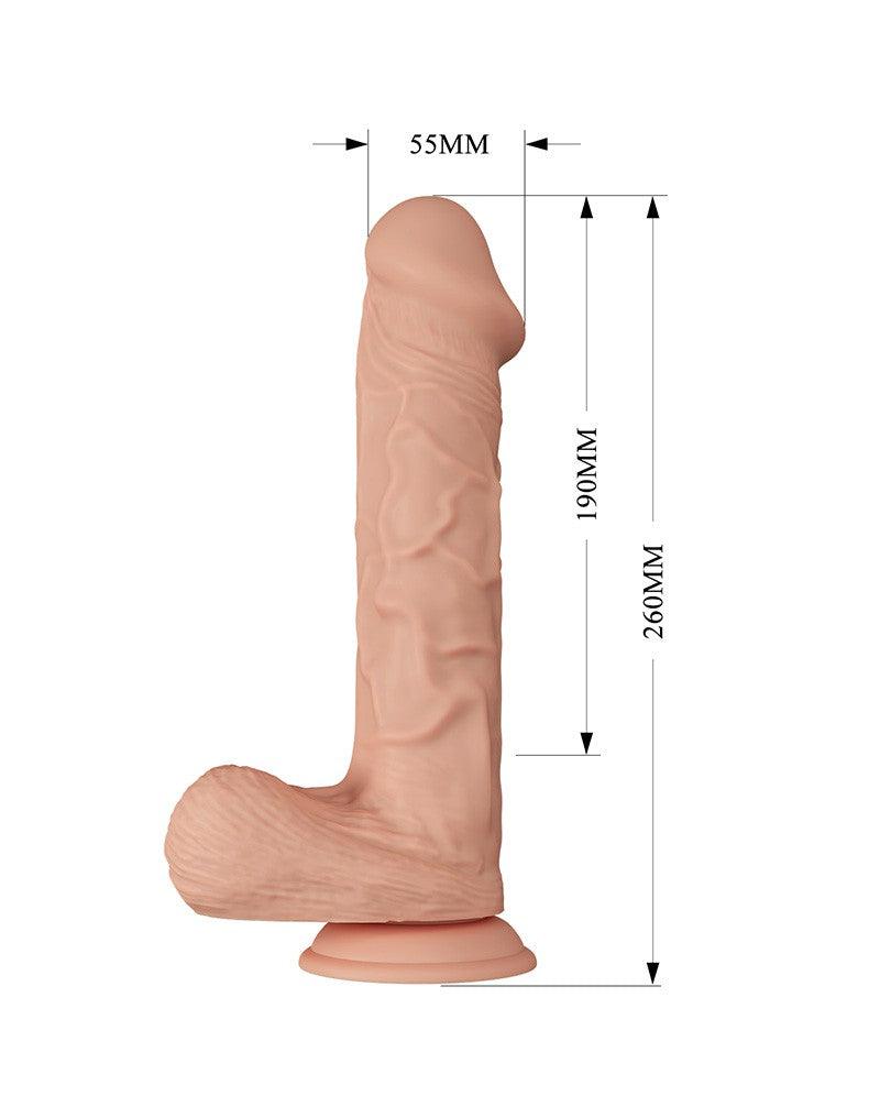 Pretty Love - Bergrisi - Dildo - Realistische Vibrerende Dildo - Lengte 26 cm - Met Afstandsbediening - Lichte Huidskleur - Geeft Levensechte Ervaring-Erotiekvoordeel.nl