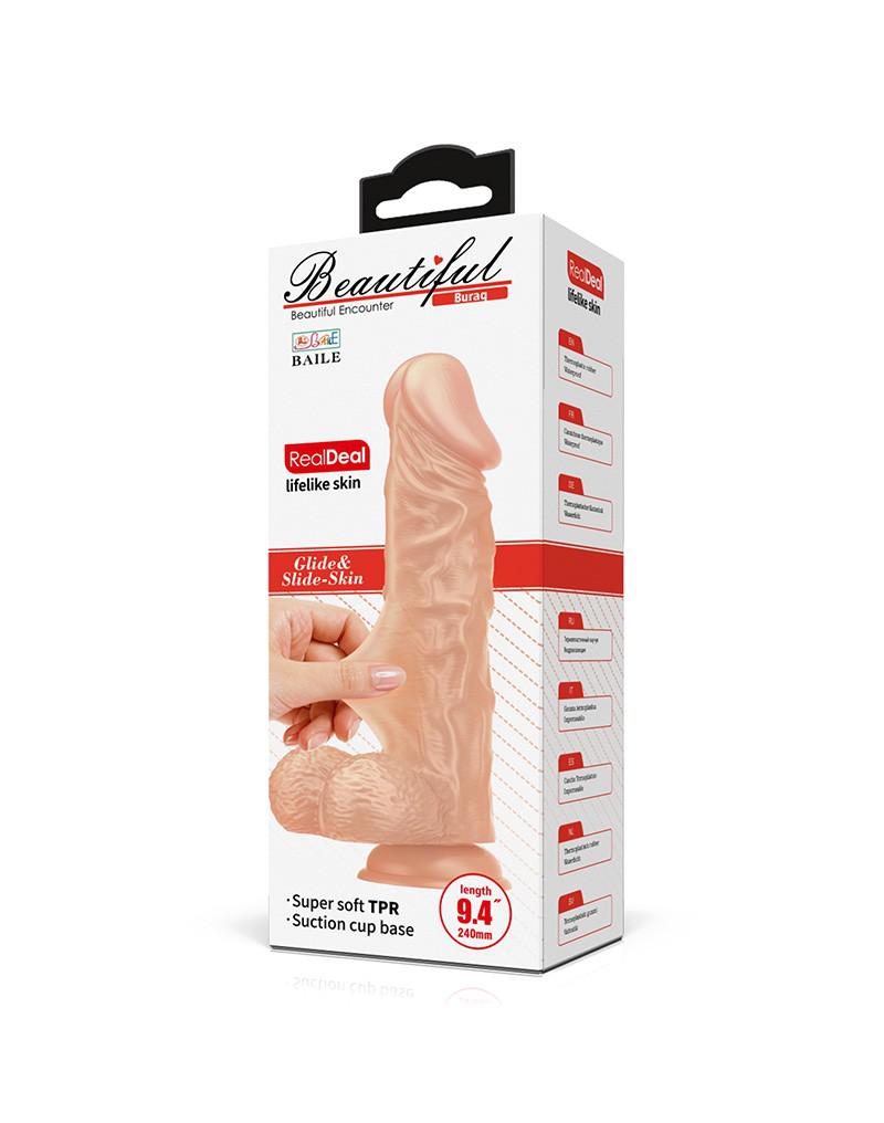 Pretty Love - Buraq - Dildo - Realistische Vibrerende Dildo - Lengte 24 cm - Lichte Huidskleur - Geeft Levensechte Ervaring-Erotiekvoordeel.nl