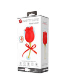 Pretty Love - Clitoris Vibrator Met likstimulator Rose Lover - Rood/Goud-Erotiekvoordeel.nl