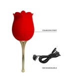 Pretty Love - Clitoris Vibrator Met likstimulator Rose Lover - Rood/Goud-Erotiekvoordeel.nl
