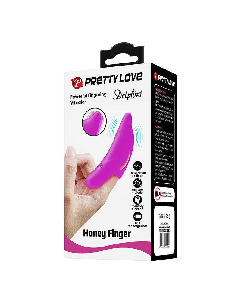 Pretty Love - Delphini - Vinger Vibrator - Roze - Siliconen - USB Oplaadbaar - 10 standen-Erotiekvoordeel.nl