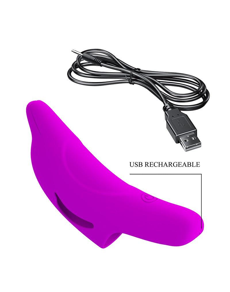 Pretty Love - Delphini - Vinger Vibrator - Roze - Siliconen - USB Oplaadbaar - 10 standen-Erotiekvoordeel.nl