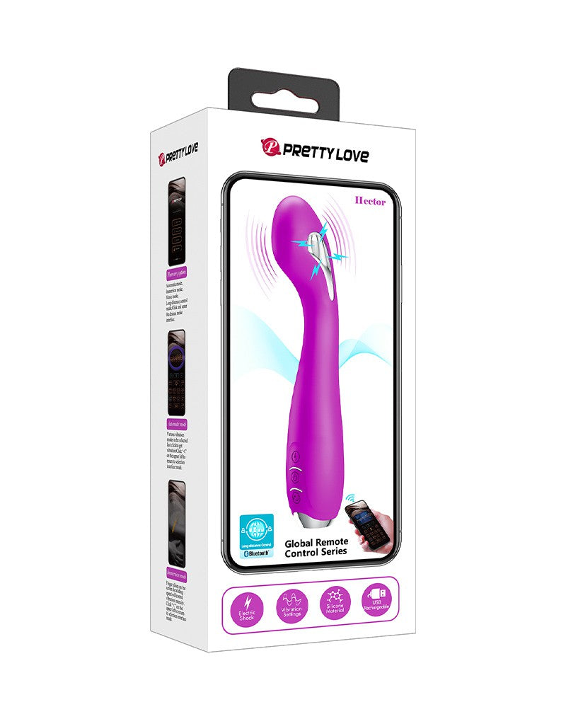 Pretty Love - Hector - G-Spot E-stim Vibrator met Electroshock - Met App Control - Paars-Erotiekvoordeel.nl