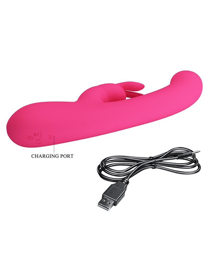 Pretty Love - Lamar - Rabbit Vibrator- Tarzan Vibrator - Met LCD Display - Roze-Erotiekvoordeel.nl