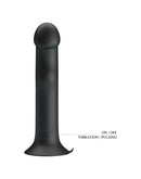 Pretty Love - Murray - Vibrerende Dildo - 19 cm - Zwart - USB Oplaadbaar - Siliconen-Erotiekvoordeel.nl