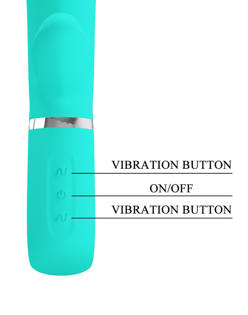 Pretty Love - Thomas - Rabbit Vibrator- Turquoise-Erotiekvoordeel.nl