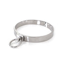 RVS Collar Solid Met Transparant Kristal voorzijde - Large - 13,5 cm-Erotiekvoordeel.nl