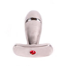 RVS Vinger Buttplug Met Rood Sierkristal-Erotiekvoordeel.nl