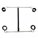 Rimba Bondage Play - Dubbele Spreader bar Met Zachte Boeien - Paars/Zwart-Erotiekvoordeel.nl