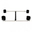 Rimba Bondage Play - Dubbele Spreader bar Met Zachte Boeien - Paars/Zwart-Erotiekvoordeel.nl