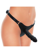 Rimba Bondage Play - Siliconen G-string Met Strap-on - Voorbinddildo - Verstelbaar-Erotiekvoordeel.nl