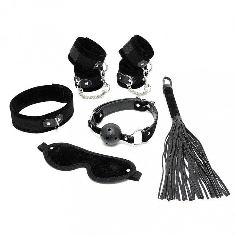 Rimba Bondage Play - Soft Bondage Beginners Set - 6-delig - Zwart-Erotiekvoordeel.nl