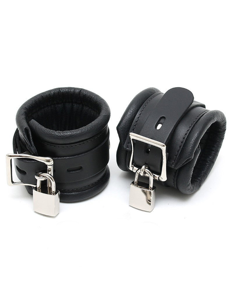 Rimba - Bondage Ring - Restraint Ring Met Leren Boeien En Hangslot-Erotiekvoordeel.nl