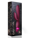 Rocks-off - EveryGirl - Rabbit Vibrator - Burgundy Rood-Erotiekvoordeel.nl