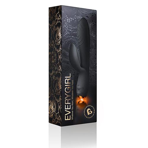 Rocks-off - EveryGirl - Rabbit Vibrator - Zwart-Erotiekvoordeel.nl