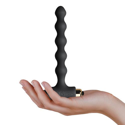 Rocks-off - Petite Sensations Pearl - Vibrerende Buttplug - Zwart-Erotiekvoordeel.nl