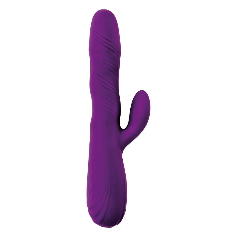 Roterende Vibrator Met Clitoris Stimulator - Paars-Erotiekvoordeel.nl