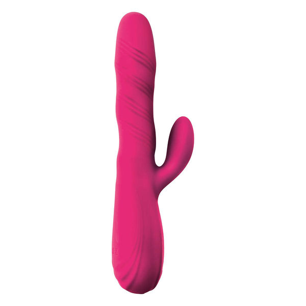 Roterende Vibrator Met Clitoris Stimulator - Roze-Erotiekvoordeel.nl