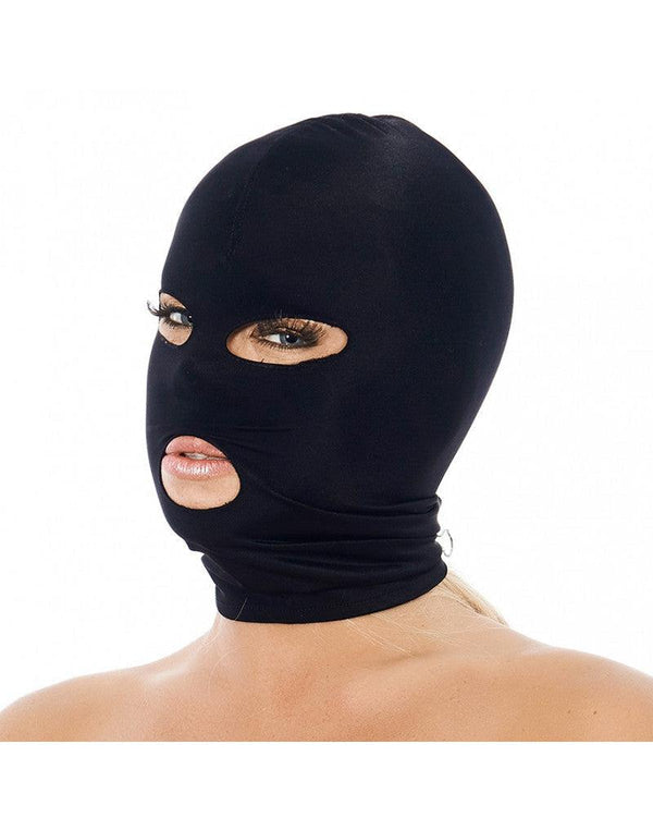 SM Hoofdmasker - Hood uit elastische stof Met Gaten Voor ogen En mond-Erotiekvoordeel.nl