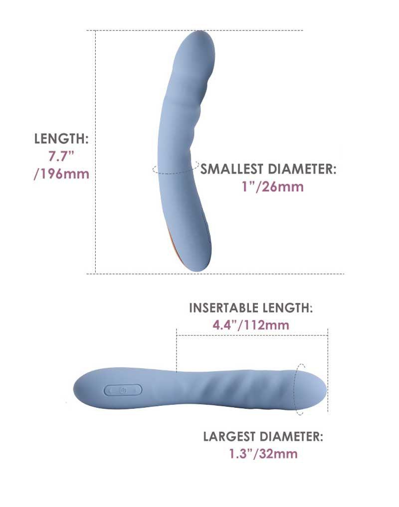 Svakom - Ava Neo - Stotende Vibrator - Thrusting Vibrator - Met App Control - Lichtblauw-Erotiekvoordeel.nl